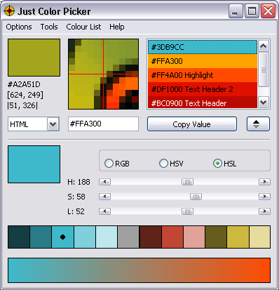 How to create palette in color picker mac app
